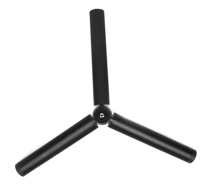 Black aluminium mobile phone tripod with handheld stabilizer grip for smartphone photography