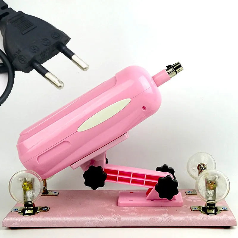 Purple automatic telescopic thrusting sex toy for women with PVC construction
