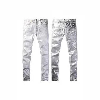 Black slim fit skinny jeans with straight leg, button fly, and manual distressing detail.