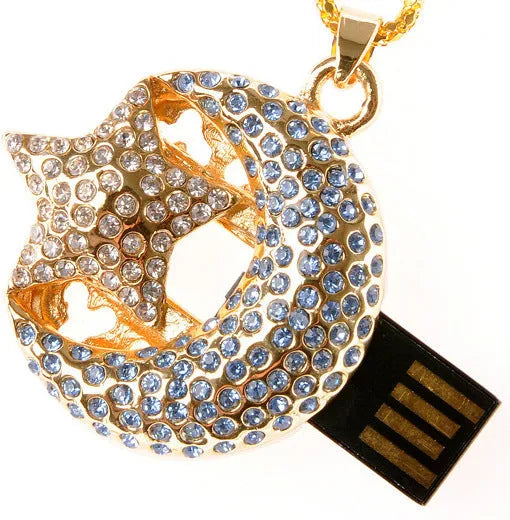 Metal jewellery-style Xingyue U Disk USB flash drive with creative design