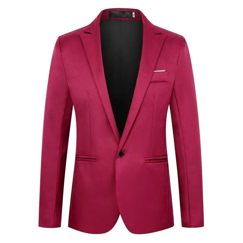Men's loose fit wedding suit tuxedo jacket in acetate fibre available in multiple colours and sizes