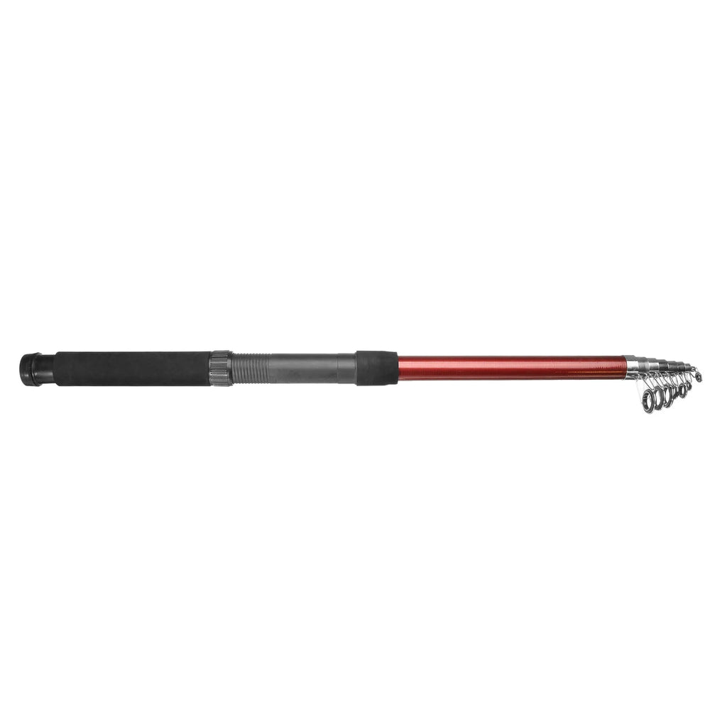 White LED fishing rod light with telescopic pole and remote control on a 12V battery for outdoor use