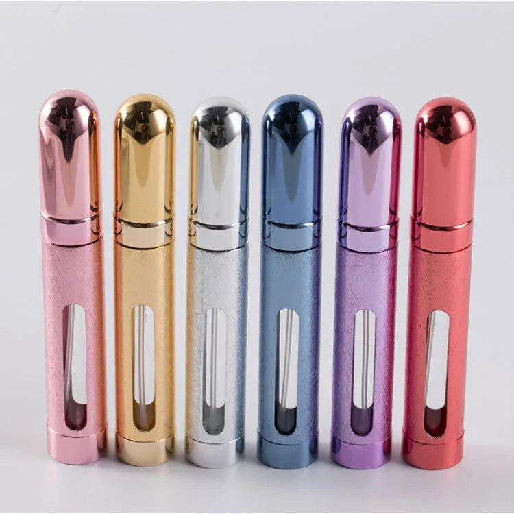 12ml aluminium perfume travel bottle with glass liner in seven colour options