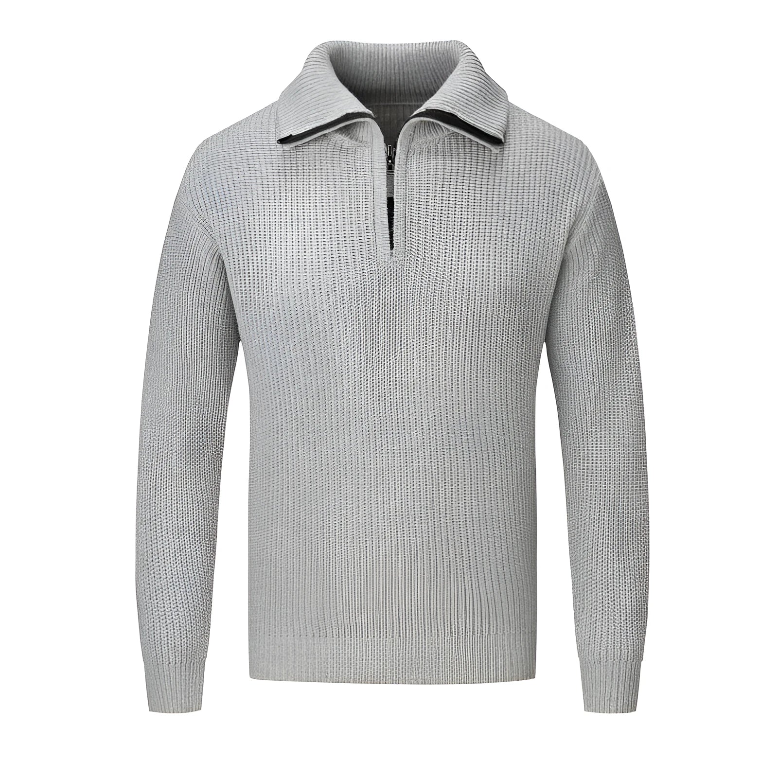 Men's slim fit pullover sweater in solid colours with polyester polypropylene fabric blend