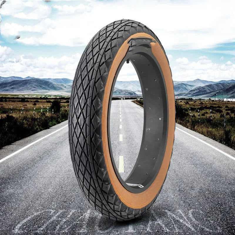 Brown 20x4 inch rubber snowmobile tyre for electric powered beach car replacement