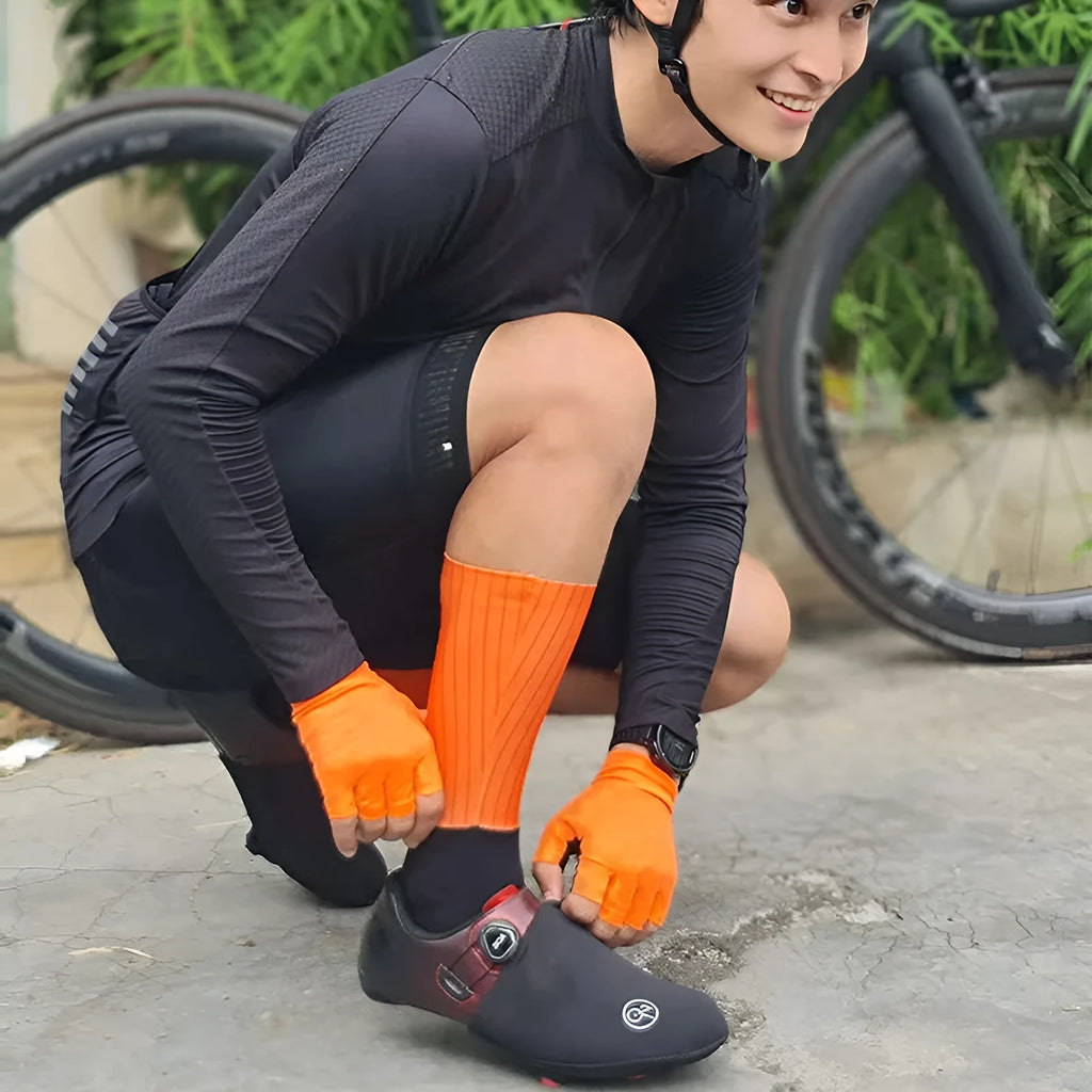 Athletic sports socks for cycling and running in six colour options