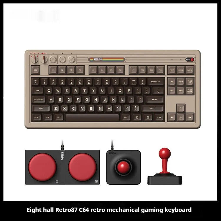 Retro87 C64 wireless Bluetooth mechanical gaming keyboard with retro design