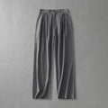 Men's cotton linen loose straight pants in solid colour, size L-9XL