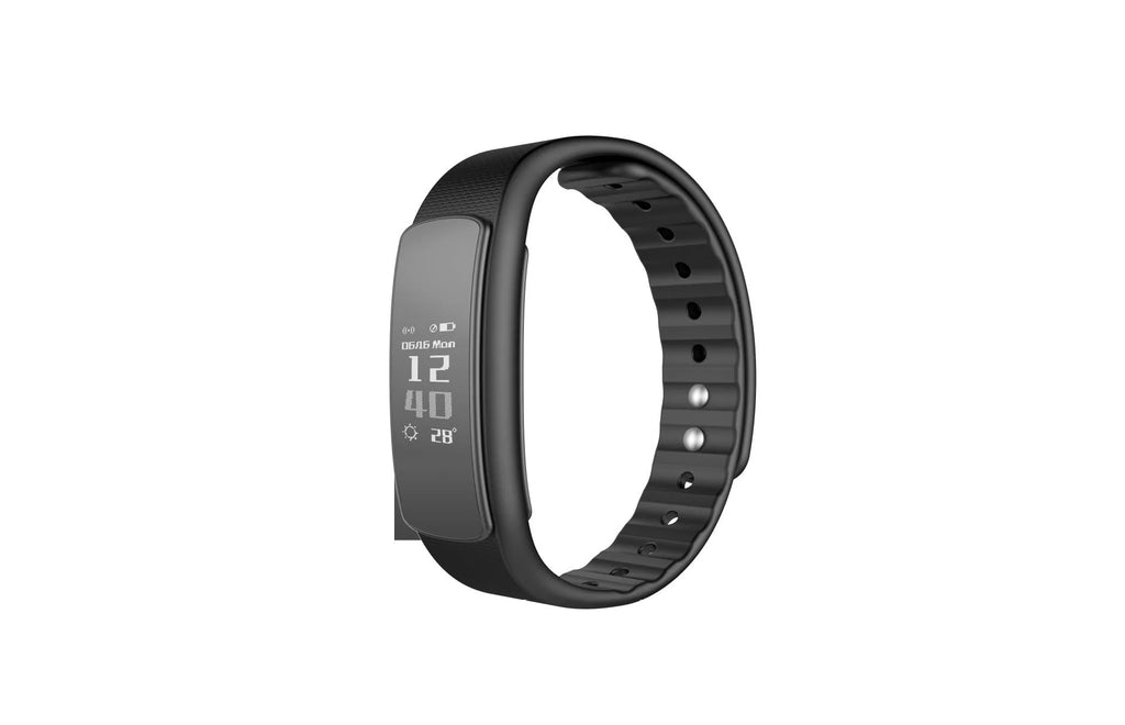 I6 smart sports bracelet with 0.96-inch display on wrist showing health metrics