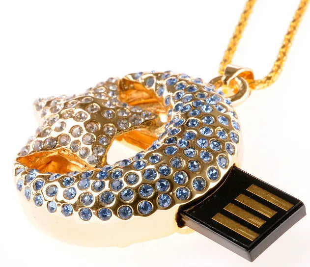 Metal jewellery-style Xingyue U Disk USB flash drive with creative design