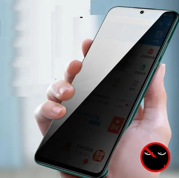 Anti-peep tempered glass screen protector for Huawei and Glory phones with full coverage and explosion-proof layer