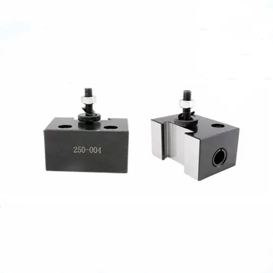 Machifit 250 series steel quick change wedge tool post and holder for mini woodworking or metalworking lathe.