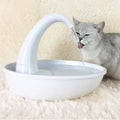 Automatic pet water dispenser with fountain flow, 2.36L plastic, silent pump