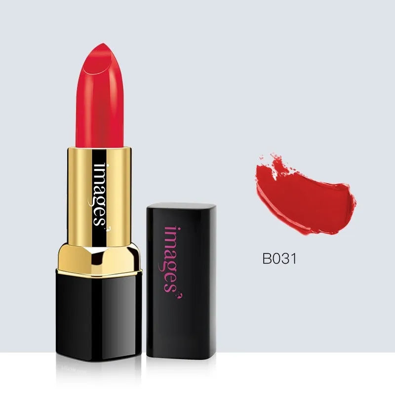Moisturising lipstick lip gloss stick in ten colours including coral red and rose purple, 3.8g size.