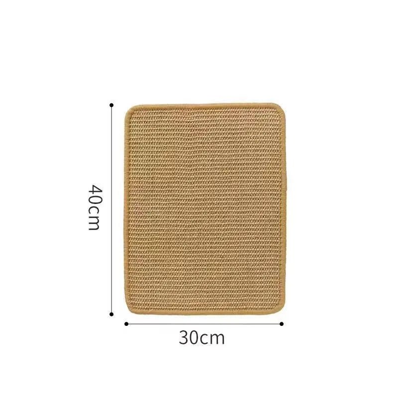 Sisal cat scratch board with woven texture in pastoral design, small and large size options