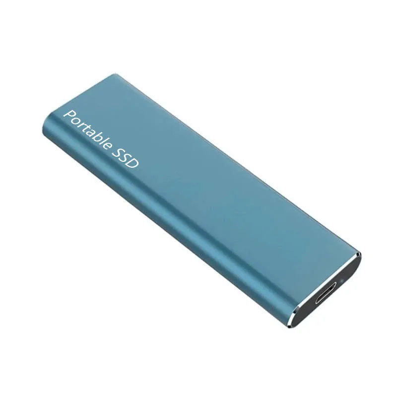 Red ultra-thin metal external SSD hard drive with high storage capacity on a desk.