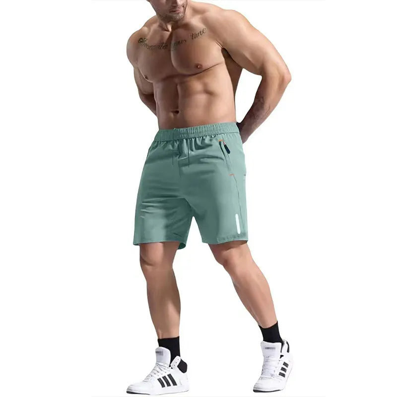 Men's bamboo fibre sports shorts with elastic drawstring waist in nine colour options