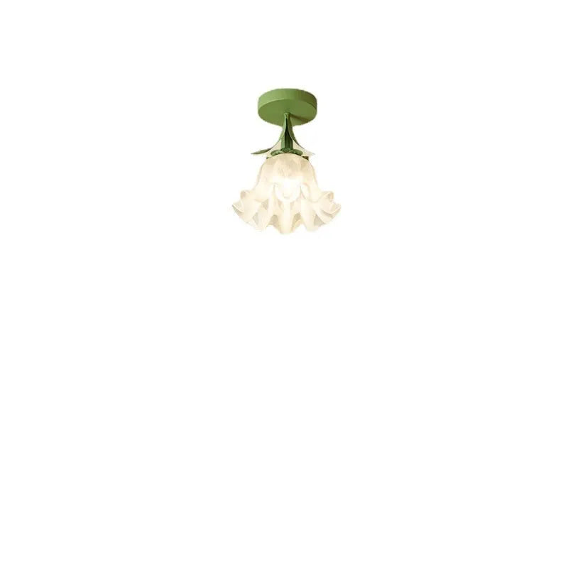Cream coloured modern corridor light fixture with Linglan Flower design and remote control.