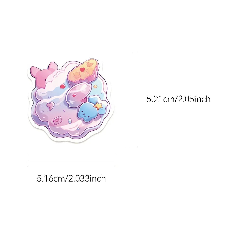 Fresh candy small objects waterproof decorative stickers measuring 4-7cm for journal and planner decoration