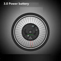 26-inch bicycle electric conversion kit showing hub motor wheel, lithium battery, and charger