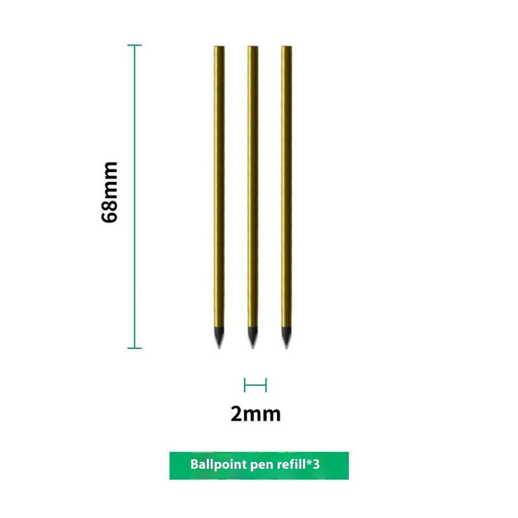 Pack of A4 6-hole punched Zodiac Forest Paper refills with three metal pen cores for spiral notebook replacement