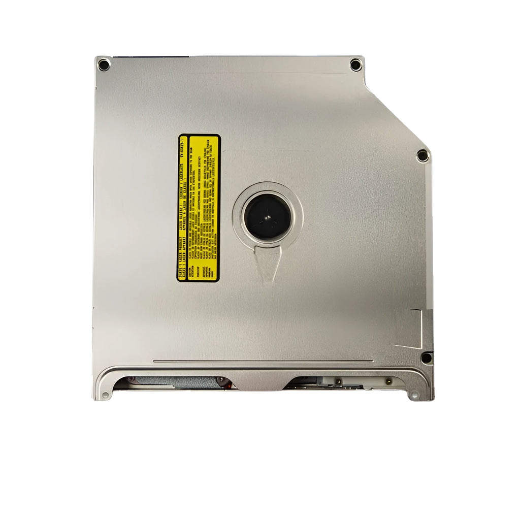 Silver aluminium internal optical drive for MacBook Pro 13 inch laptop with SATA connector.