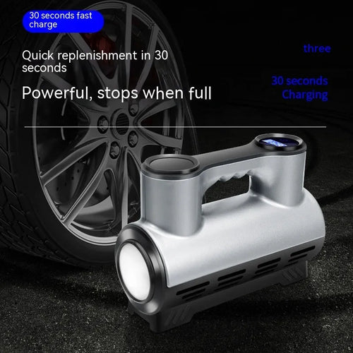 12V portable car tyre inflator with digital display and three air nozzles