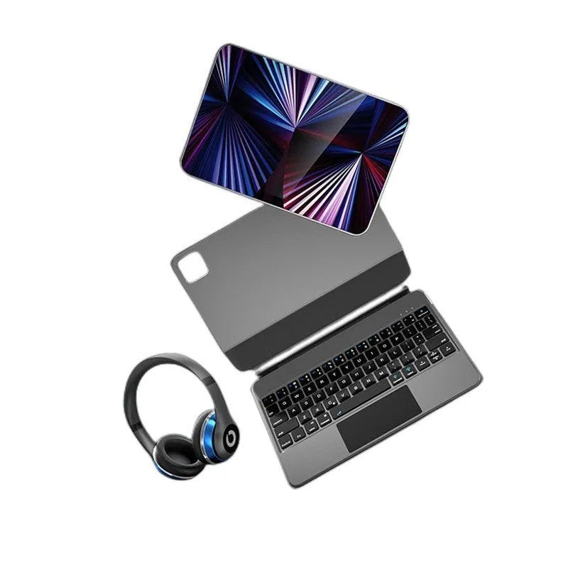 Magnetic suction iPad keyboard case with Bluetooth and 11-inch protective cover