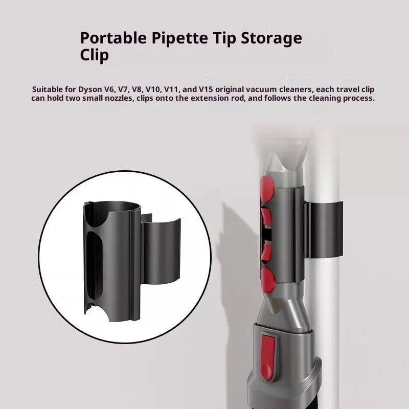 Dust removal brush converter multifunctional suction head set with storage clip for vacuum accessory organisation