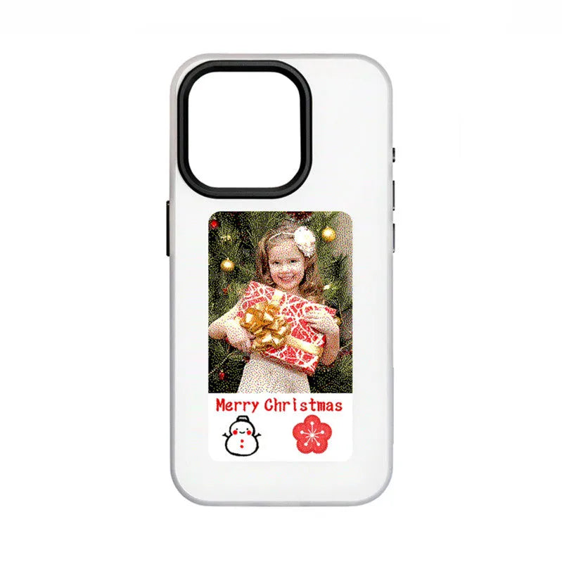 TPU phone case with DIY projection screen four-colour display and mirror finish for iPhone 14 Pro