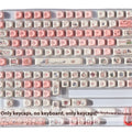 Pink Fragrant Pig anime resin key cap for mechanical keyboards with five-sided sublimation print.