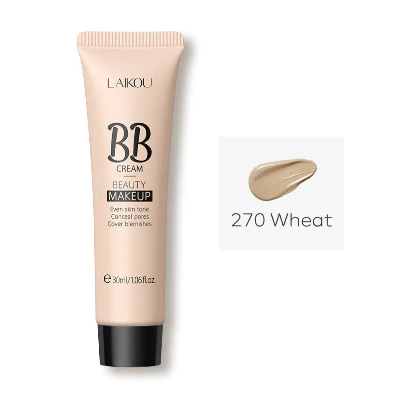 30ml tube of Natural Makeup BB cream in nine shades from Ivory White to Brown.