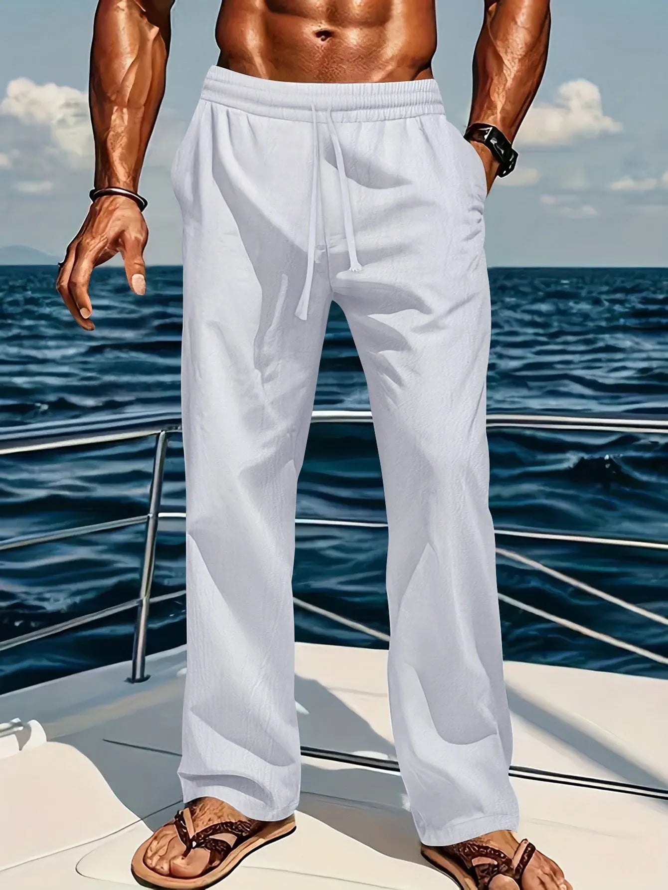 Green men's casual cardigan shirt made from washed cotton, shown on a model.