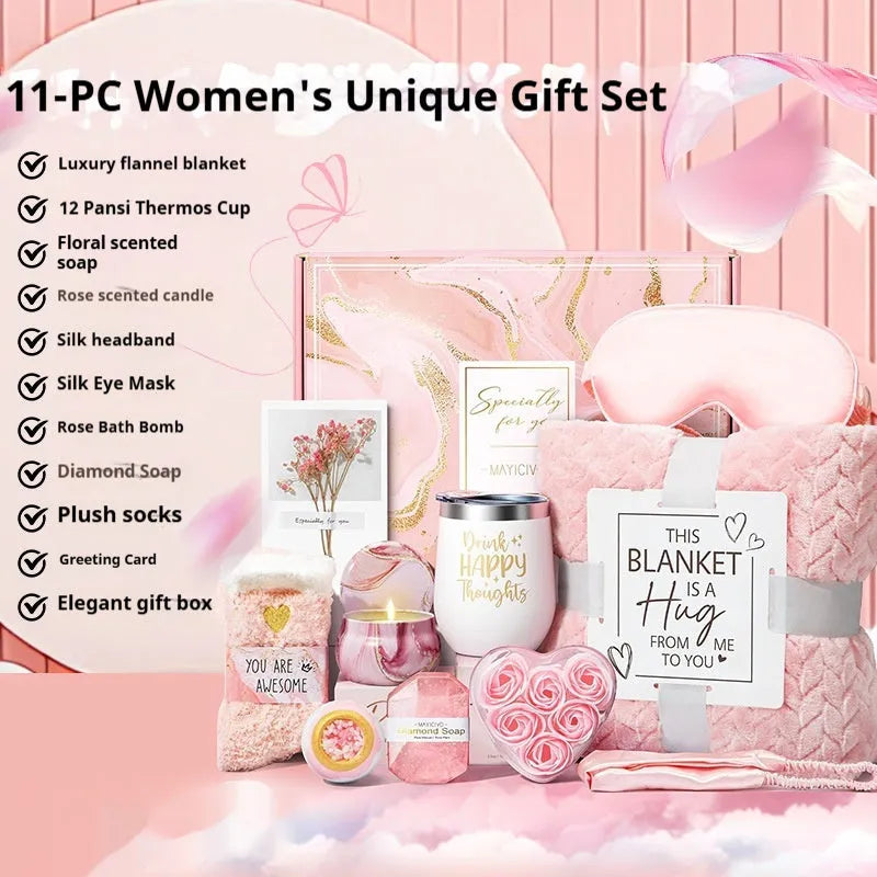 Aromatherapy candle and soap bath gift set in modern simplicity style plastic box measuring 27x23x13cm