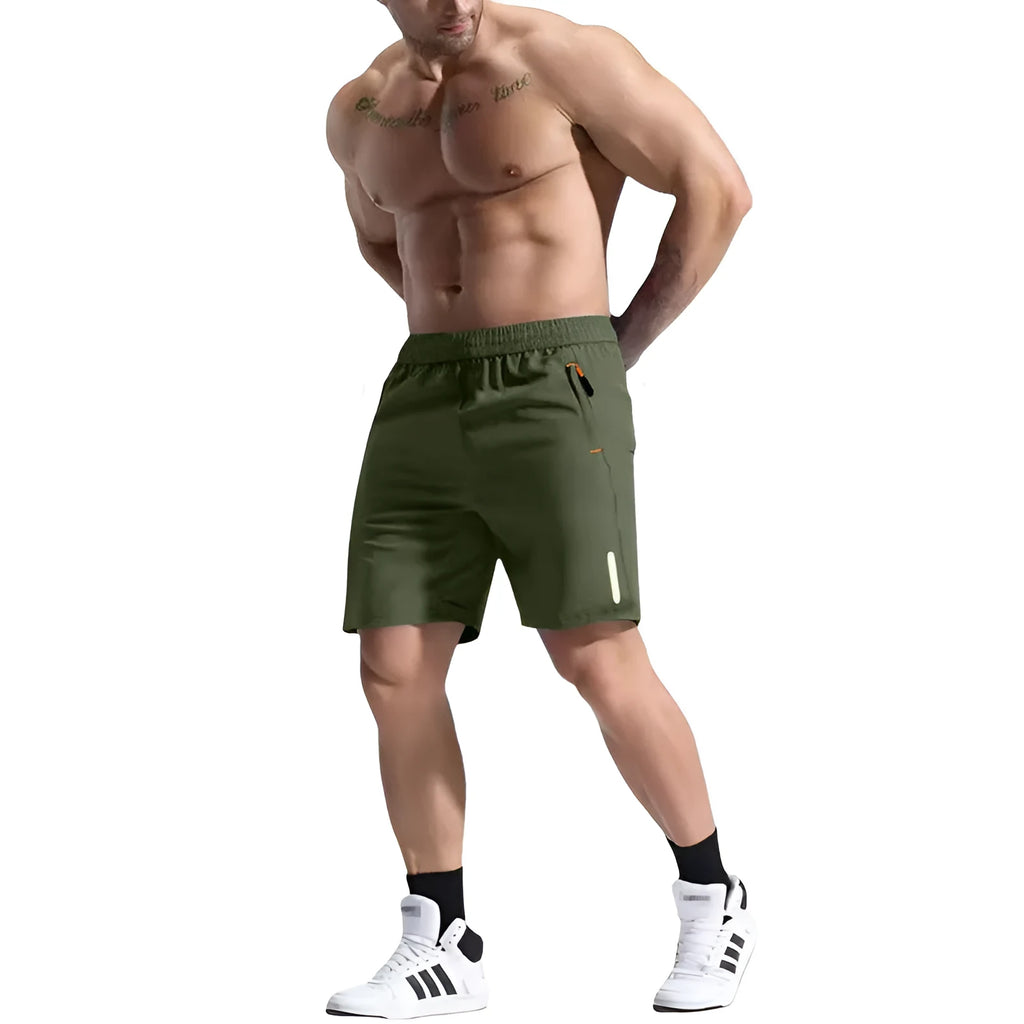 Men's bamboo fibre sports shorts with elastic drawstring waist in nine colour options