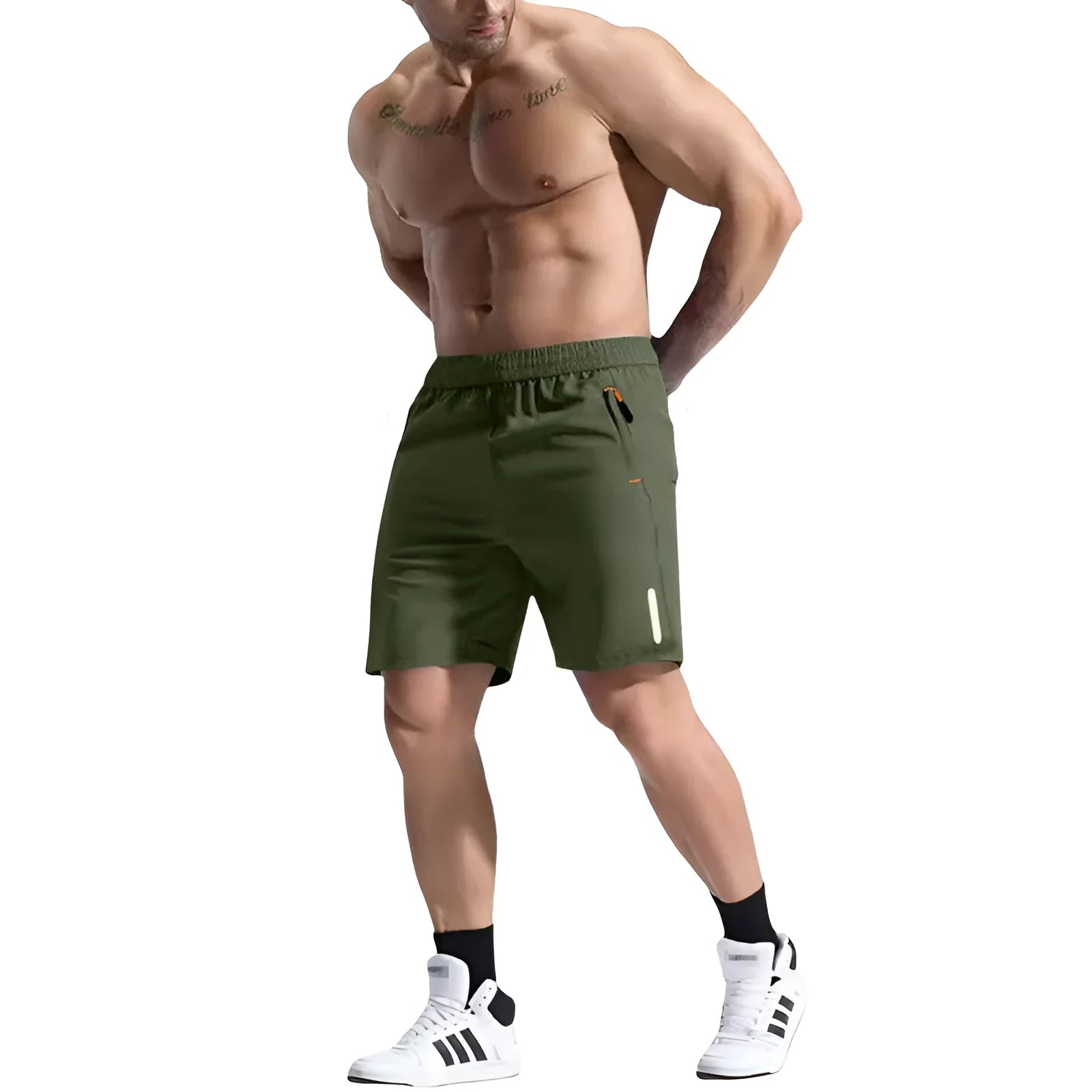 Men's bamboo fibre sports shorts with elastic drawstring waist in nine colour options