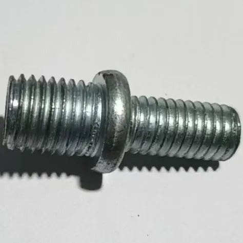 Ouma aluminium screw mower head attachment showing thread options for garden tools
