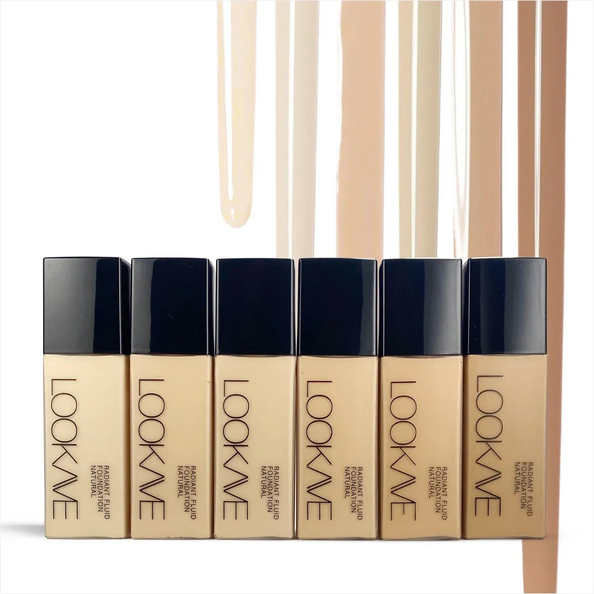 LOOKAVE Matte Liquid Foundation bottle in Ivory White shade, 21c net content.