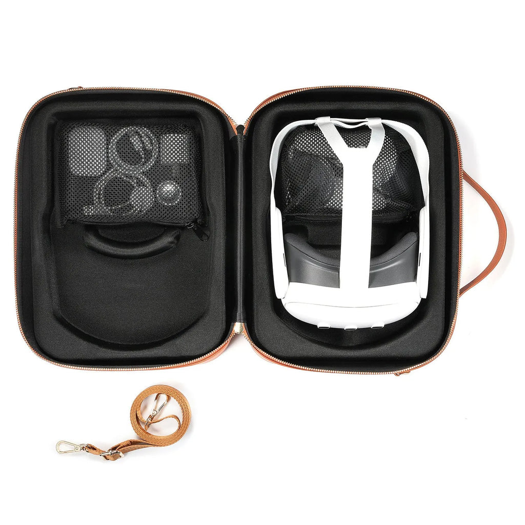 Black MR glasses storage box for Apple Vision Pro measuring 32.5cm with superfiber construction