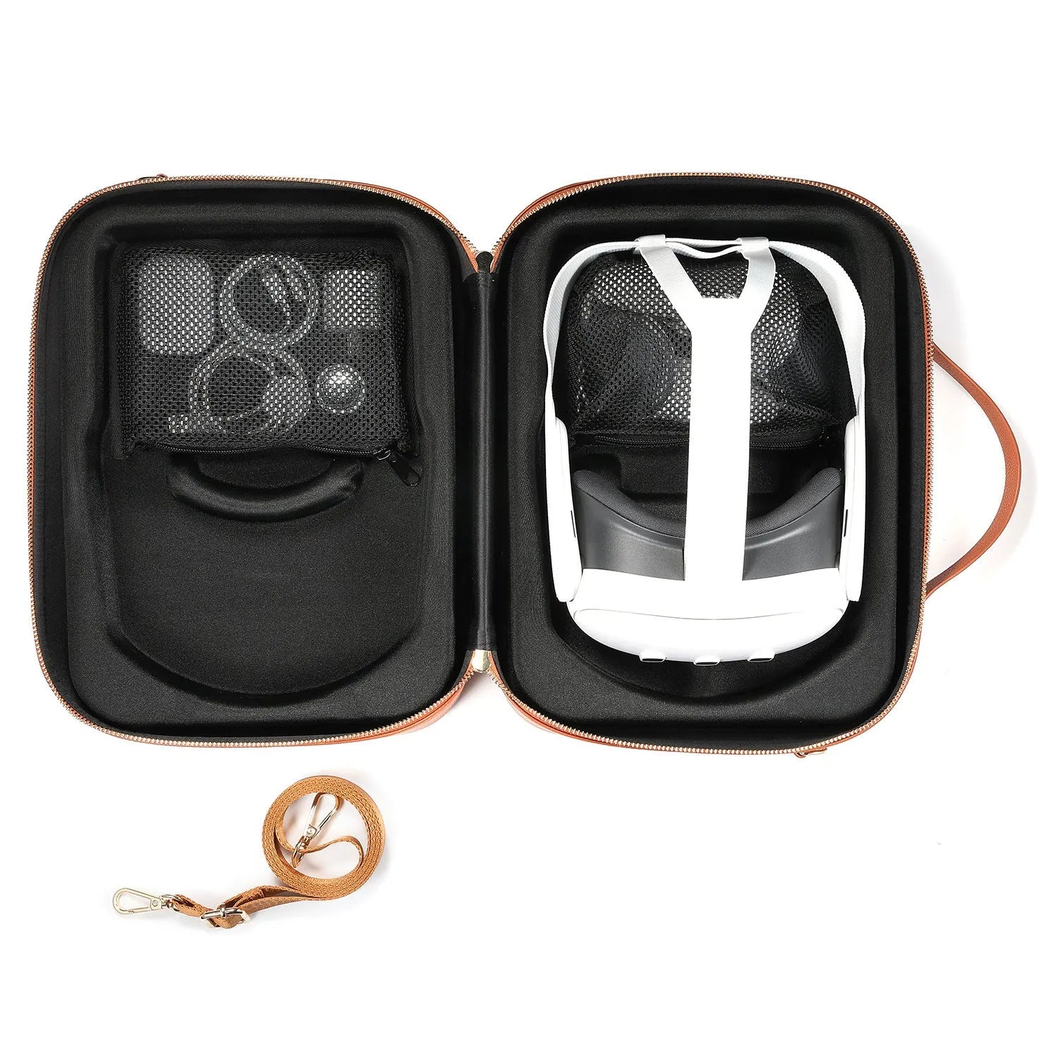 Black MR glasses storage box for Apple Vision Pro measuring 32.5cm with superfiber construction