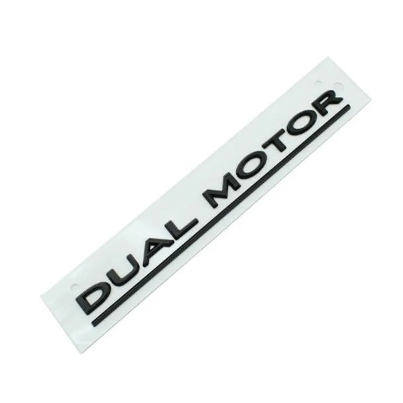 Tesla Model 3 performance bumper sticker in ABS plastic measuring 19cm by 3cm