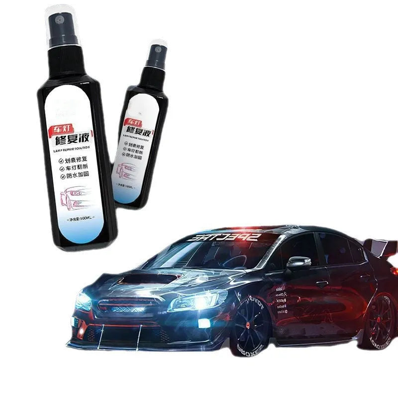 100ml bottle of car headlight restoration liquid for cloudy plastic lenses