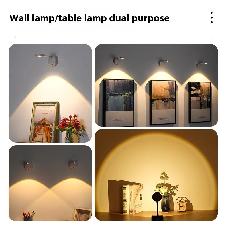 Geometric rechargeable wall lamp in modern design with remote control for wireless indoor lighting