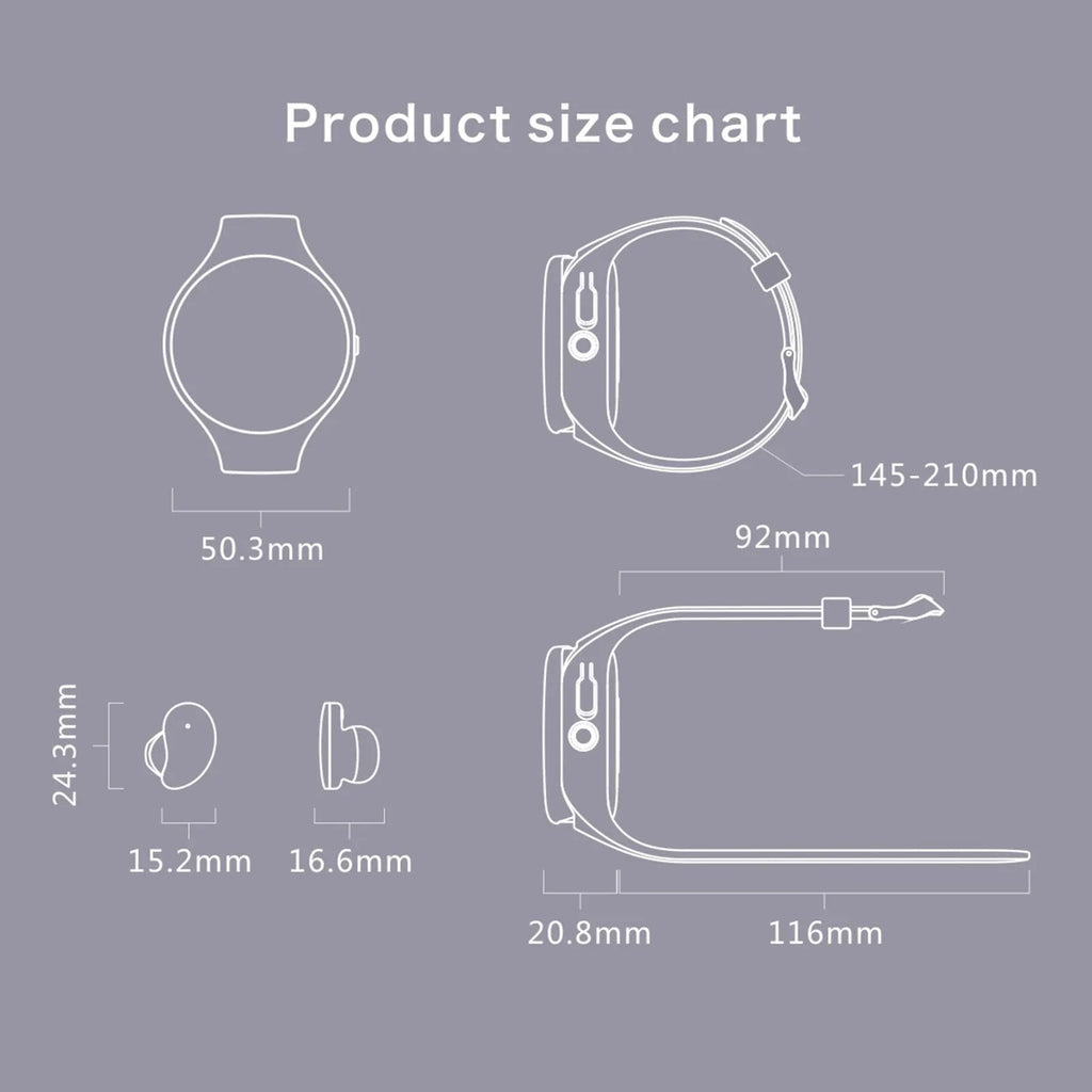 Black Bluetooth headset and smart bracelet combo showing detachable TWS earphones and sports watch display
