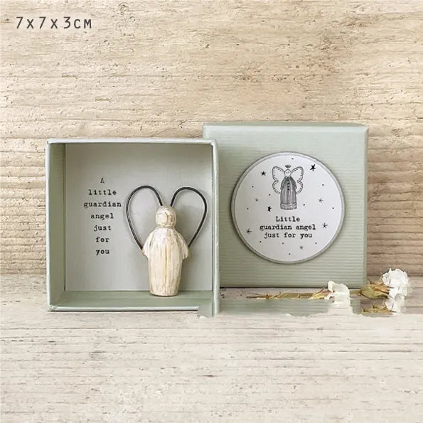 Modern cartoon style guardian angel resin ornament for friend and children gifts