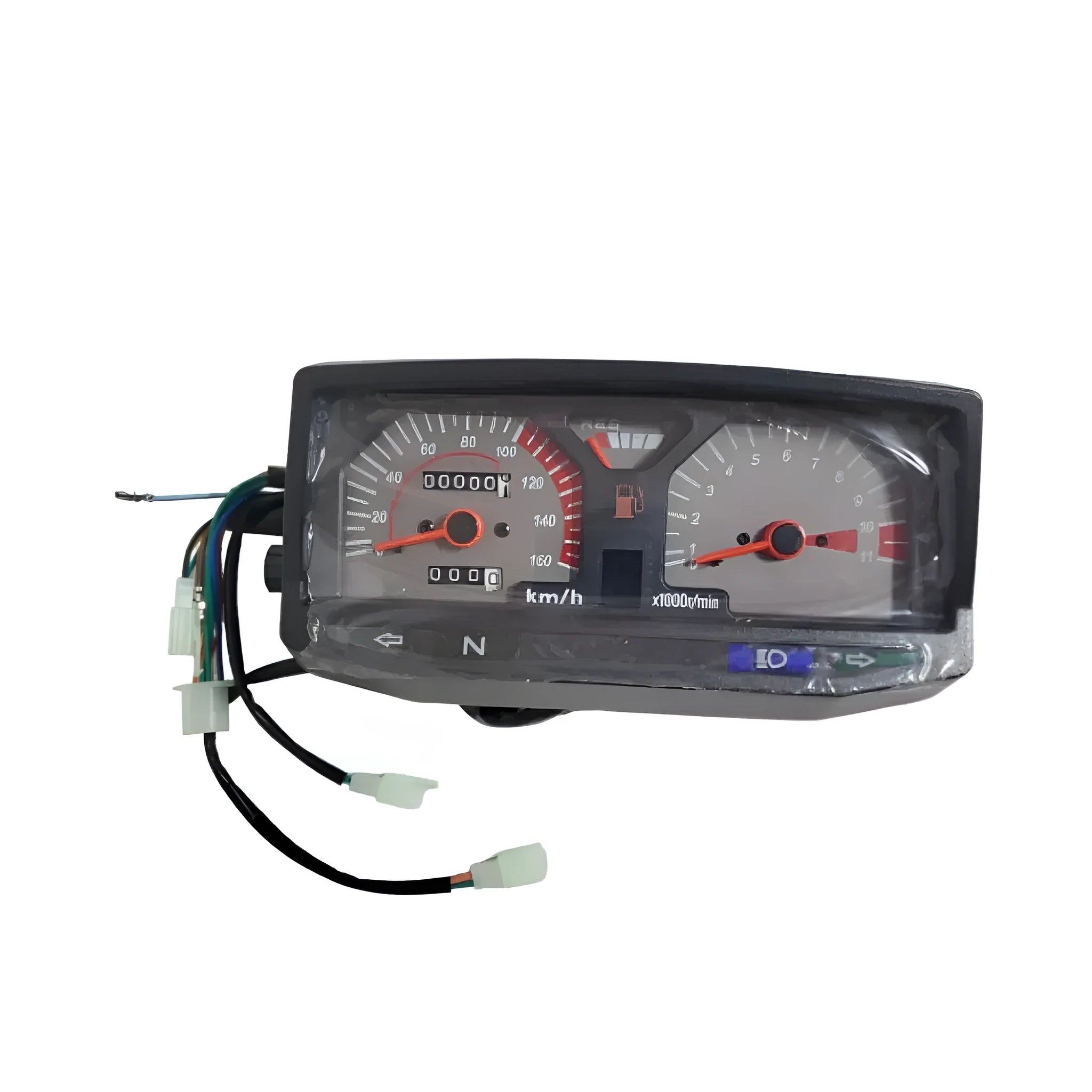 Black alloy motorcycle speedometer suitable for CGL125 with glass lens and cable port