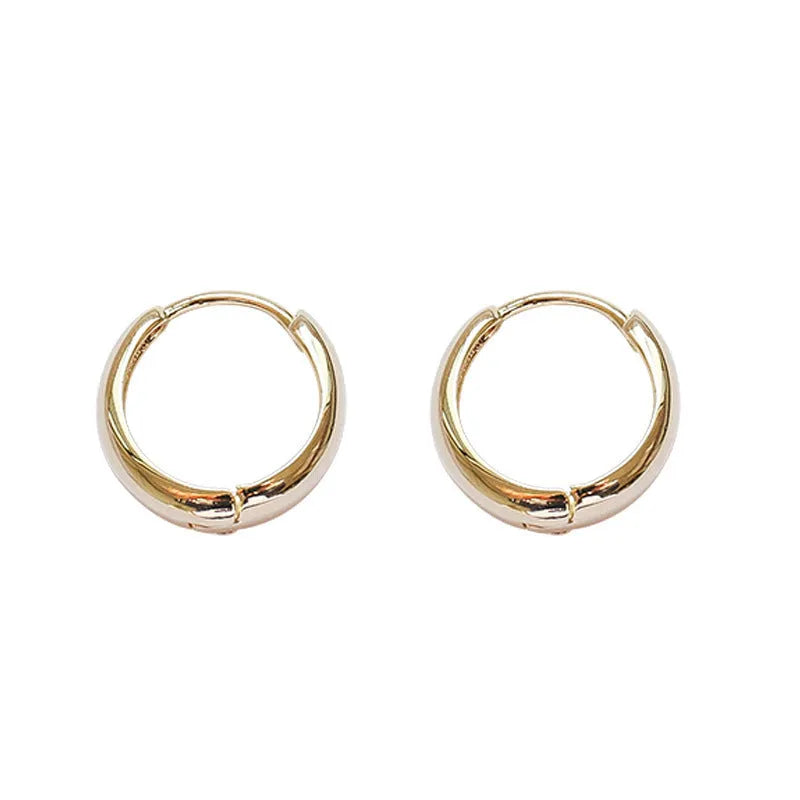 Women's geometric water drop earrings in copper with gold or silver electroplated finish