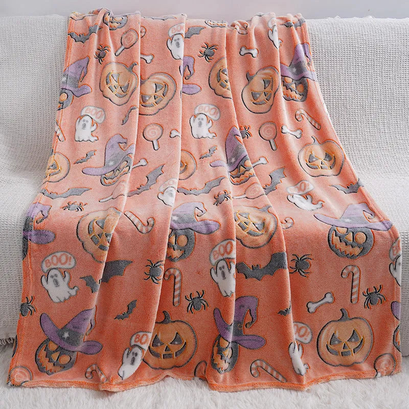 Cartoon pattern flannel blanket for child air conditioner coverage in two size options