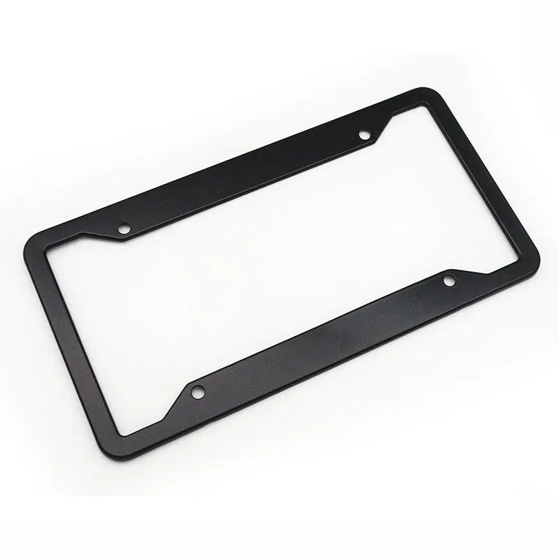 Aluminium alloy licence plate frame in black, grey, silver or stainless steel finish