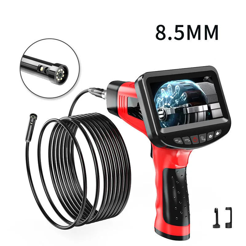 8.5mm dual-lens endoscope inspection camera with hard wire and snake pipeline options